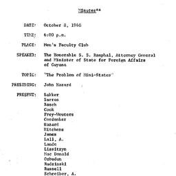 Minutes, 1968-10-08. The Pr...