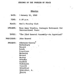 Minutes, 1969-02-11. The Pr...
