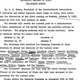 Announcements, 1951-09-30. ...