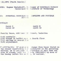 Announcements, 1974-02-19. ...