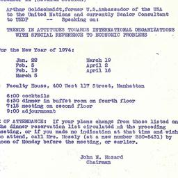 Announcements, 1973-11-27. ...