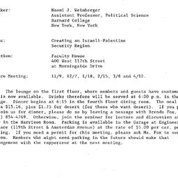 Announcements, 1993-11-09. ...