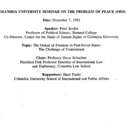 Minutes, 1993-12-07. The Pr...