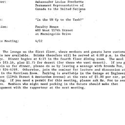 Announcements, 1994-04-12. ...