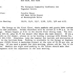 Announcements, 1993-10-19. ...
