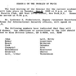 Announcements, 1966-05-03. ...