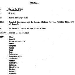 Minutes, 1966-03-08. The Pr...