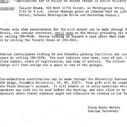 Announcements, 1982-04-06. ...