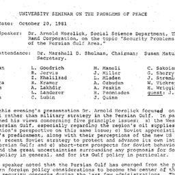 Minutes, 1981-10-20. The Pr...