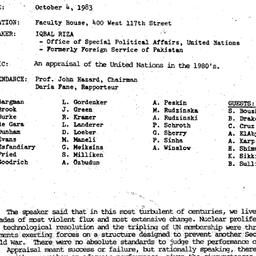 Minutes, 1983-10-04. The Pr...