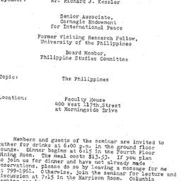 Announcements, 1986-12-09. ...