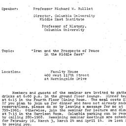 Announcements, 1987-01-20. ...
