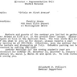 Announcements, 1986-10-14. ...