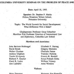 Minutes, 1995-04-18. The Pr...