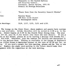 Announcements, 1994-12-06. ...