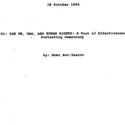 Speaker's paper, 1994-1...