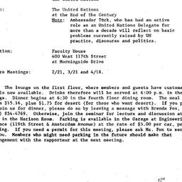 Announcements, 1995-02-21. ...