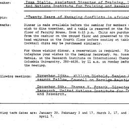 Announcements, 1980-11-11. ...