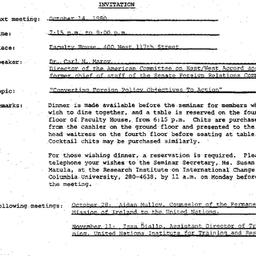 Announcements, 1980-10-14. ...