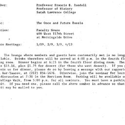 Announcements, 1993-01-19. ...