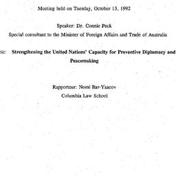 Speaker's paper, 1992-1...