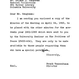 Correspondence, 1962-06-13....