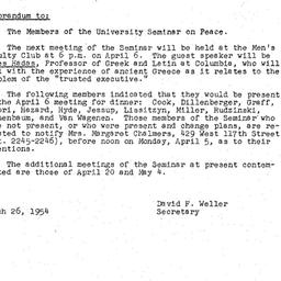 Minutes, 1954-03-23. The Pr...