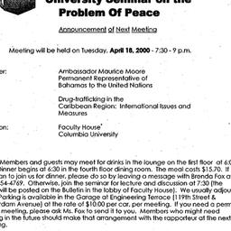 Announcements, 2000-04-18. ...