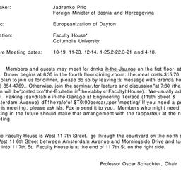 Announcements, 1999-09-28. ...