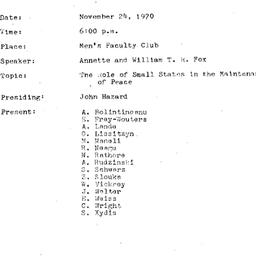 Minutes, 1970-11-24. The Pr...