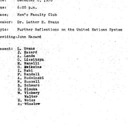 Minutes, 1970-12-08. The Pr...