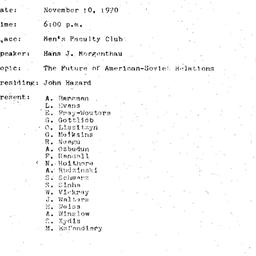 Minutes, 1970-11-10. The Pr...