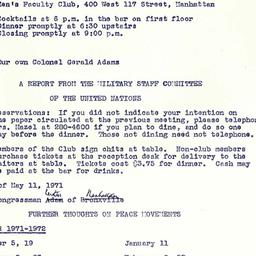 Announcements, 1971-04-27. ...