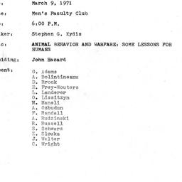 Minutes, 1971-03-09. The Pr...