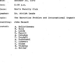 Minutes, 1970-11-20. The Pr...