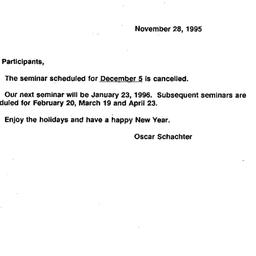 Announcements, 1995-11-28. ...