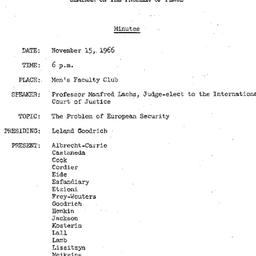 Minutes, 1966-11-15. The Pr...