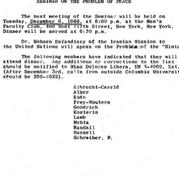Announcements, 1966-12-06. ...
