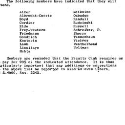 Announcements, 1966-11-15. ...