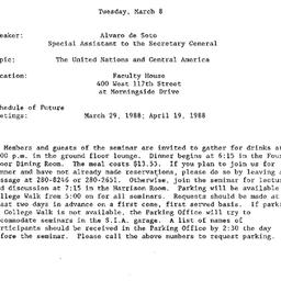 Announcements, 1988-03-08. ...