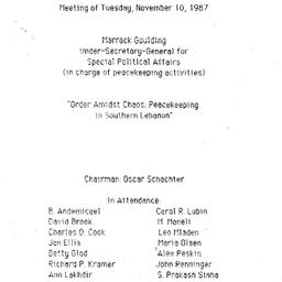 Minutes, 1987-11-10. The Pr...
