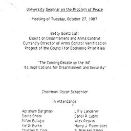 Minutes, 1987-10-27. The Pr...