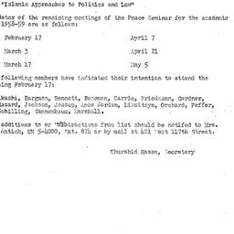 Announcements, 1959-02-01. ...