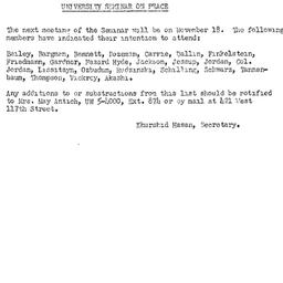 Announcements, 1958-10-27. ...