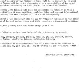 Announcements, 1958-12-29. ...