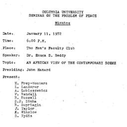 Minutes, 1972-01-11. The Pr...