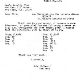 Announcements, 1972-03-27. ...