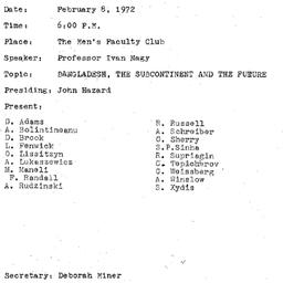 Minutes, 1972-02-08. The Pr...