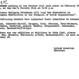 Announcements, 1963-02-19. ...