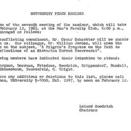 Announcements, 1963-02-05. ...